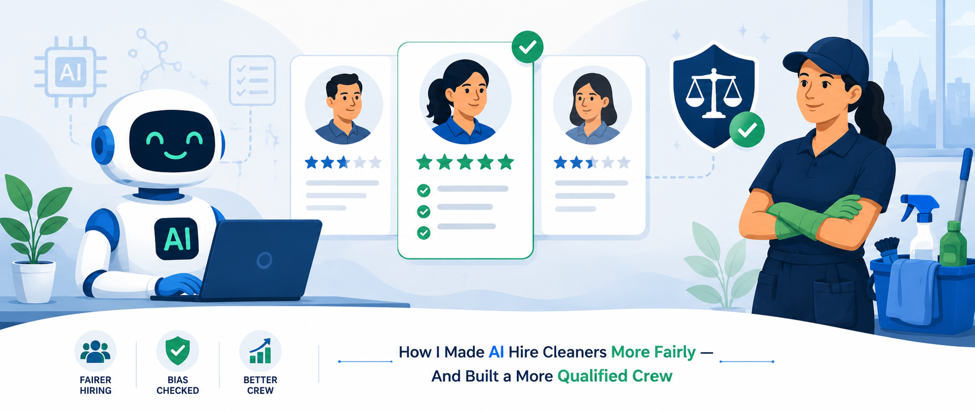 How I Made AI Hire Cleaners More Fairly — And Built a More Qualified Crew