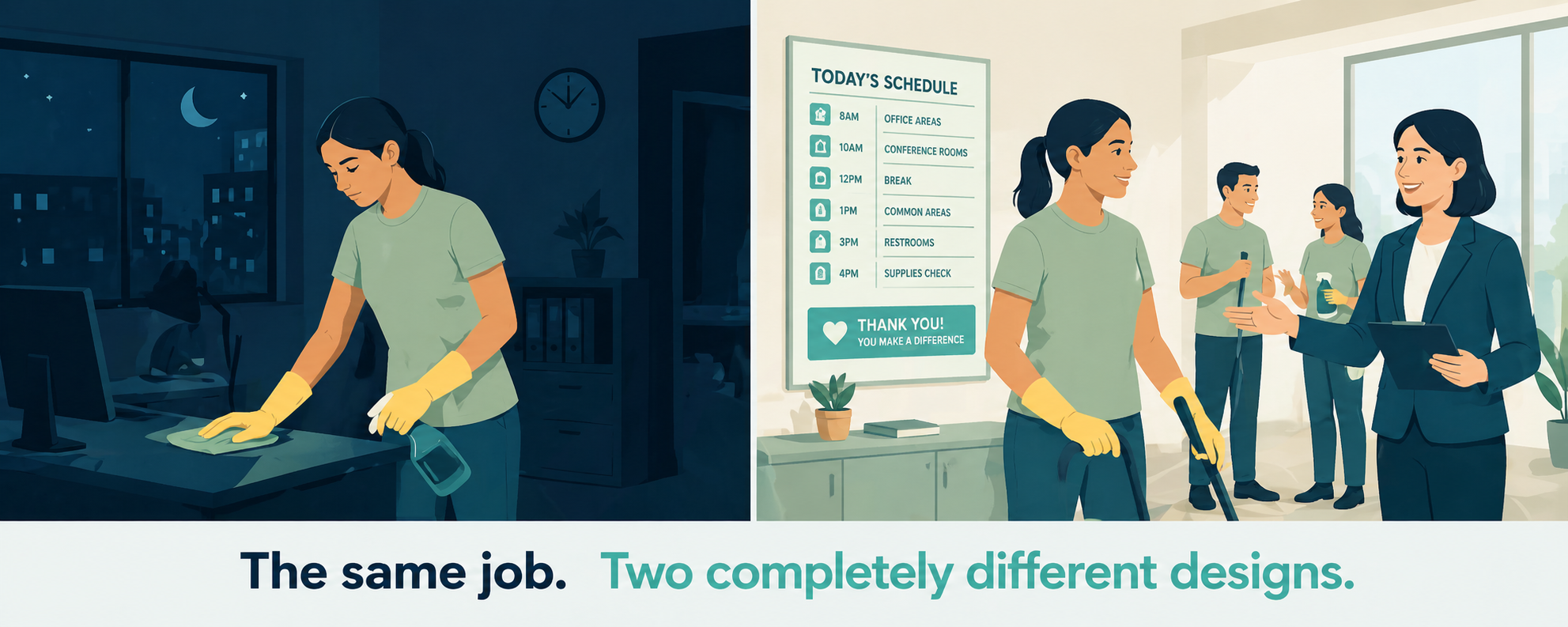 Same cleaning. A completely better experience.